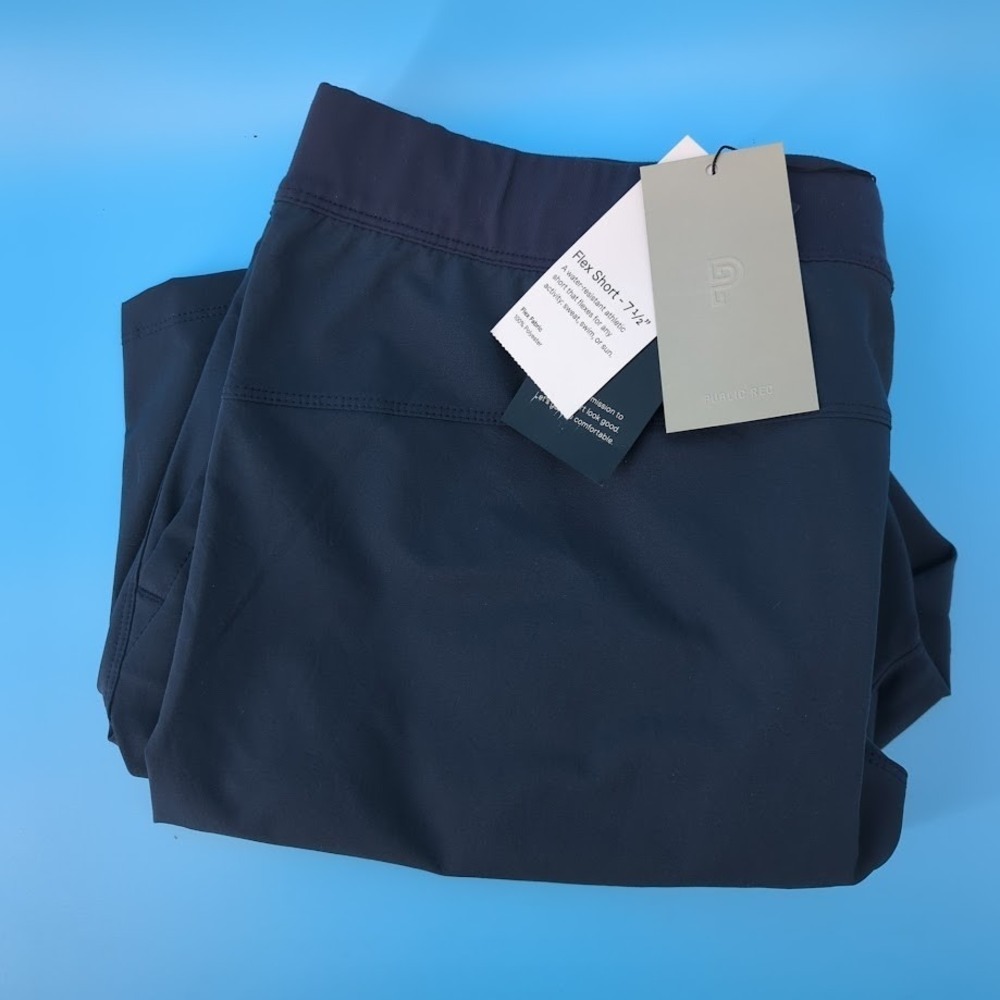 NWT Public Rec Flex Short 7.5 Men's Size 38 Navy Performance Stretch Casual Golf